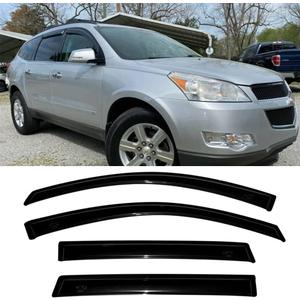 94161 Side Window Wind Deflectors fit for 2009-2017 Chevrolet Traverse,4pcs Outside Mount Style Nice Sun Rain Guards Set,Dark Smoke Window Visor
