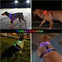 hamraba Light Up Dog Harness, No Pull Led Dog Harness with 10 Lighting Modes for Night Walking, Rechargeable Lighted Safety Vest for Medium Large DogsAdjustable Soft Nylon-Like Material (XL)