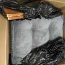 MAXYOYO Accent Chair with Ottoman Adjustable Backrest, Tufted Living Room Chair Upholstered Lounge Chair with Footrest Set, Modern Chair Cozy Reclining Chair for Reading Room, Dark Grey