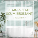 AmazerBath Shower Curtain Liner, 72x72 Clear Shower Curtain Liner, Waterproof Plastic Shower Liner, Cute Lightweight PEVA Shower Curtain for Bathroom with 3 Magnets and 12 Rustproof Metal Grommets