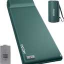 OGERY Self Inflating Sleeping Pad with Electric Pump, 3.15" Ultra-Thick Memory Foam Camping Pad, 4 Season Camping Mattress Pad with Built-in Pillow, Camping Essentials Gear for Tent Travel Car (Green)