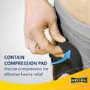 URIEL Right Side Hernia Belts for Men - Inguinal Hernia Belt for Men, Pre and Post Surgery Truss, Size Large, Black (39.8-44.5 Inches)