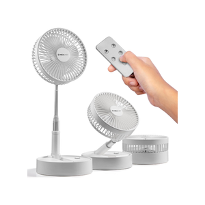 " Foldable Fan, Oscillating 4 Speed Portable Fan Adjustable Height 14”–40", Remote Controlled folding Fan with 10,000mAh Rechargeable Battery, Quiet Floor Fan For Bedroom, Great Fan For Travel