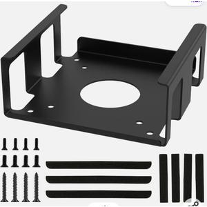 Under Desk Mount Bracket Carbon Steel Under Desk Laptop Mount with Shock Absorbing Strips Effective Protection Monitor Holder Rack Compatible with Mini M4/M4 Pro