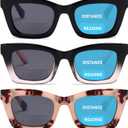 Reading Glasses for Women Oprah Style Oversized Square Spring Hinge Blue Light Blocking Glasses (Black/Blackpink/Pink Tortoiseshell)