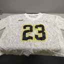 Verdusa Women's Plus Size Floral Lace Jersey Shirts Sheer Half Sleeve V Neck Number Shirt (XX-Large Plus, White)