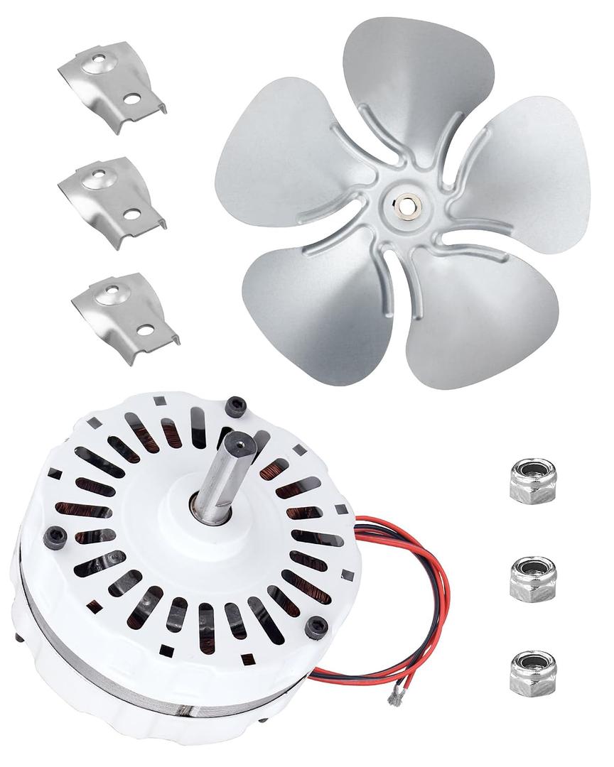 F0510B2944 F0510B2497 Attic Ventilation Fan Motor with FB99100 12" Attic Fan Blade Propeller for 1/2" Shaft Replacement for Lomanco Lomancool 2000&1800 Series Power Vent Replaces A0416B2059 A0510B2389