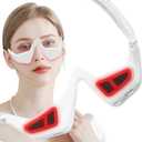 Under-Eye Red Light Therapy Device, 2 Modes Beauty Glasses Device with Eye Massage