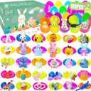 100 PCS Prefilled Easter Eggs Filled with Toys Inside for Kids Boys Girls Easter Hunt Basket Stuffers Essentials Fillers Party Favors Classroom Prize Supplies