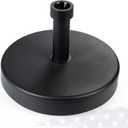 FRUITEAM Fillable Patio Umbrella Base, Round Weight Base Stand, Easy Assembly, 40lbs Weight Capacity Fit Well for Patio Umbrella, Pole Holder for Outdoor, Lawn, Black