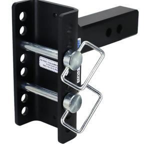 Shocker XR Adjustable Drop Hitch Base Frame - No Ball Mount, Fits 2" Hitch 8 Hole