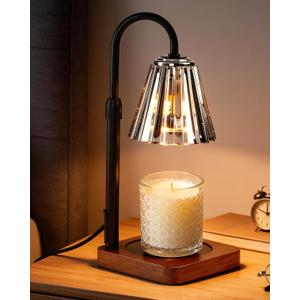 Marycele Black Candle Warmer Lamp with Timer & Dimmer Adjustable Height for Candle Jars, Mothers Day Gifts for Mom Birthday Gifts for Women Sister, Wax Candle Lamp Warmer Home Decor with 2 Bulbs