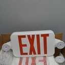 Sunco 6 Pack LED Exit Sign With Emergency Lights, Red, Two Mini Adjustable Lights, 94V-0 Fire Resistant, Backup Battery, 2.3W 6000K Daylight Deluxe, 200 Lumens 120-277V, Wall Or Ceiling Mount UL