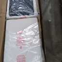 Jocoevol Queen Size Floating Bed Frame with Ergonomic Hidden Headboard & Bookcase Storage, Upholstered Velvet Platform Bed with LED Light & Charging Station, No Box Spring Needed, Color White