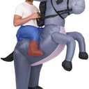 LKMXD Inflatable Donkey Costume, Halloween Cosplay Funny Costume Adult (Donkey), L