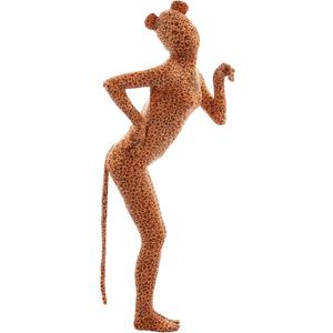 Aniler Men's and Women's Spandex Full Body Zentai Costume Bodysuit (Leopard Ears Tail)