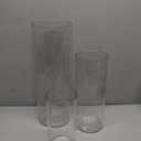 3 Large Acrylic Clear Cylinder Vase Set, 16" 12'' 8'' Tall Floor Large Flower Vase, Unbreakable Plastic Hurricane Vases, Different Size for Living Room, Desk, Wedding Centerpieces Flower Bouquet Dcor