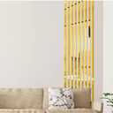 15 Pcs Self-Adhesive Flexible Molding Trim, Vibrant Mirror Like Sticker, Removable Decals Stickers for Wall Frames/Wallpaper Border/Waist Lines(Gold)