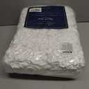 Bigacogo Chunky Knit Throw Blanket for Couch, 40x40 inches, 100% Hand Knitted with Thick Jumbo Chenille Yarn, Cozy Soft Large Rope Knot Cable Crochet Blankets for Sofa Bed Living Room, White