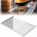 Gisafai Wok Drip Pan for Chinese Range, Wok Burner Tray Replacement 14" x 23" 304 Stainless Steel Commercial Grease Oil Drip Tray Kitchen Supply for Woks Stove, Heavy Duty Grease Catch Pan