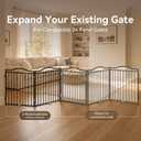 No Pawblems Metal Freestanding Foldable Dog Gate, 30'' Tall
