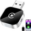 Wireless CarPlay Adapter, 2 in 1 2026 Convert Wired to Wireless CarPlay & Android Auto Adapter, Mini Size with Extension Cable USB & USB-C/Type-C, Stable Car Control & No Delay (White)