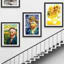 Picrit 30x40 Picture Frame 3 Pack, Black Poster Frame, Display Poster 24 x 36 with Mat or 30 x 40 without Mat for Horizontal or Vertical Wall Mounting
