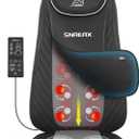 Snailax Shiatsu Back Massager with Heat & Vibration, 3D Kneading Massage Chair Pad for Pain Relief Deep Tissue, Chair Massager for Office Home Chair Use, Gifts for Mom, Dad