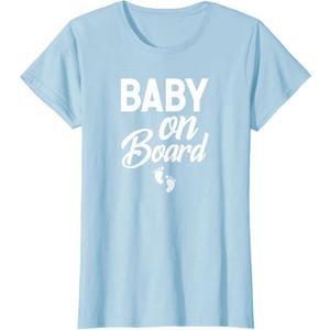 Baby on Board Pregnancy Announcement T-Shirt T-Shirt M