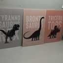 3Pcs Nursery Dinosaur Canvas Wall Art Bronto,Trike,T.rex Painting Picture Wall Decor Adorable Toddler Dino Poster Print Artwork for Kids Boys Room Nursery Classroom Playroom Home Decoration