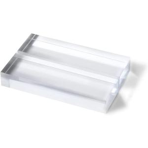 UNIQOOO 3" Clear Acrylic Stand |3mm Slot Wedding Sign Holders, Perfect for Wedding, Table Number, Exhibition, Office, Restaurant, Business, 20 Count