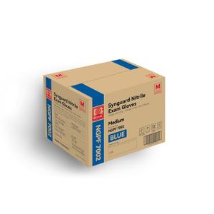 Basic Medical Blue Nitrile Exam Gloves - Latex-Free & Powder-Free - NGPF 7002 (Case of 1,000), Medium
