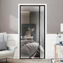 Transparent Reversible Left or Right Side Opening Insulated Door Curtain, Magnetic Thermal Door Cover Self-Closing Screen Door for Kitchen, Bedroom, Air Conditioner Room, Fits Doors up to 36" x 82"