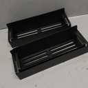 Metal 4 Pack Magnetic Spice Storage Rack Organizer for Refrigerator and Oven, Black Fridge Organizers and Storage