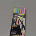 BIC Intensity 2 in 1 Dual Tip Fineliner Pens, Fine Tip (0.7mm) and Flexible Brush (3.7mm), Assorted Pastel Colors, 6-Count Pack