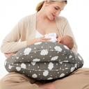 Momcozy Nursing Pillow for Breastfeeding, Original Plus Size Breastfeeding Pillows for More Support for Mom and Baby, with Adjustable Waist Strap and Removable Cotton Cover, Grey