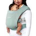 Ergobaby Embrace Baby Carrier Newborn to Toddler - Breathable Baby Carriers for Summer - Cozy Essentials (7-25 Pounds), Ponte Knit, Jade Green