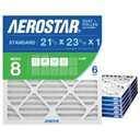 Aerostar 21.5x23.3125x1 MERV 8-6 Count - High Efficiency Pleated HVAC, Furnace & Air Conditioner Filters - Removes Dust, Lint, Mold & Allergy-Causing Pollen