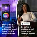 GE Cync Smart LED Light Bulbs, Color Changing Decorative Light Bulbs, Indoor WiFi Lights, Matter Compatible, Compatible with Alexa and Google Home, Candelabra Base (3 Pack)