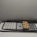 SUPER DEAL Folding Shopping Cart with Wheels and Double Basket for Groceries Laundry Book Luggage Travel, Black