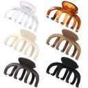 2 x Hair Clips for Women 3.5 Inch Medium Hair Claw Clips for Girls Thin Thick Hair Matte Banana Jaw Clips Hair Accessories for Women (Transparent)