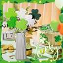 24 Pcs St Patricks Day Decorations Wooden Shamrock Picks Sticks 8.27" Double Sided Lucky Decorative Branches Shamrock Vase Filler Table Centerpiece for Irish Party Home Decor(Stylish)