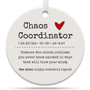 2 x Gifts for Coworkers, Friendship Gifts for Women, Work Bestie, Best Friend, Coworkers Christmas Ceramic Ornament (Coworker)