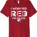Red Friday Military Mom Shirt Women's I Wear Red For My Son