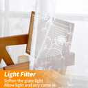 YoungsTex Lace Sheer Curtains 63 Inches Length for Living Room with Embroidered Pattern, Rod Pocket White Drapes Boho Lightweight Light Filtering for Bedroom, 2 Panels, 52 X 63 Inch