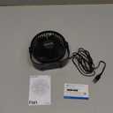 Gaiatop USB Desk Fan, 3 Speeds Strong Airflow, 5.5 Inch Portable 90 Rotate Quiet Cooling, Small Personal Table Fans for Bedroom Home Office Travel Black