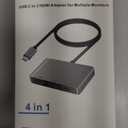 avedio links USB C to HDMI Multi Monitor Adapter, HDMI Splitter 1 in 3 Out Extended Display for Triple Monitor with 100W PD Port, Out 1 4K@60Hz, Out 2 and 3 1080p, Display for Windows Mac OS