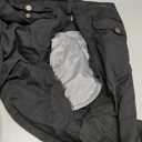 X RAY Men's Belted Tactical Cargo Long Shorts 18" Inseam Below Knee Length Multi Pocket 3/ 4 Capri Pants Black Size 38