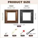 uxcell Canvas Floater Frames, 10x10 Resin Floating Frame for Canvas Painting Vintage Oil Painting Supplies for Home Office Bedroom Table Wall Hanging Decor DIY Art Display, Dark Brown