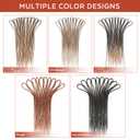 HANNE Dreadlock Extensions 10 Strands Double Ended Dreadlock Extensions 24 Inch Synthetic Dreadlock Extensions Brown Reggae Hip-Hop Dreads Hair Extensions (27#)